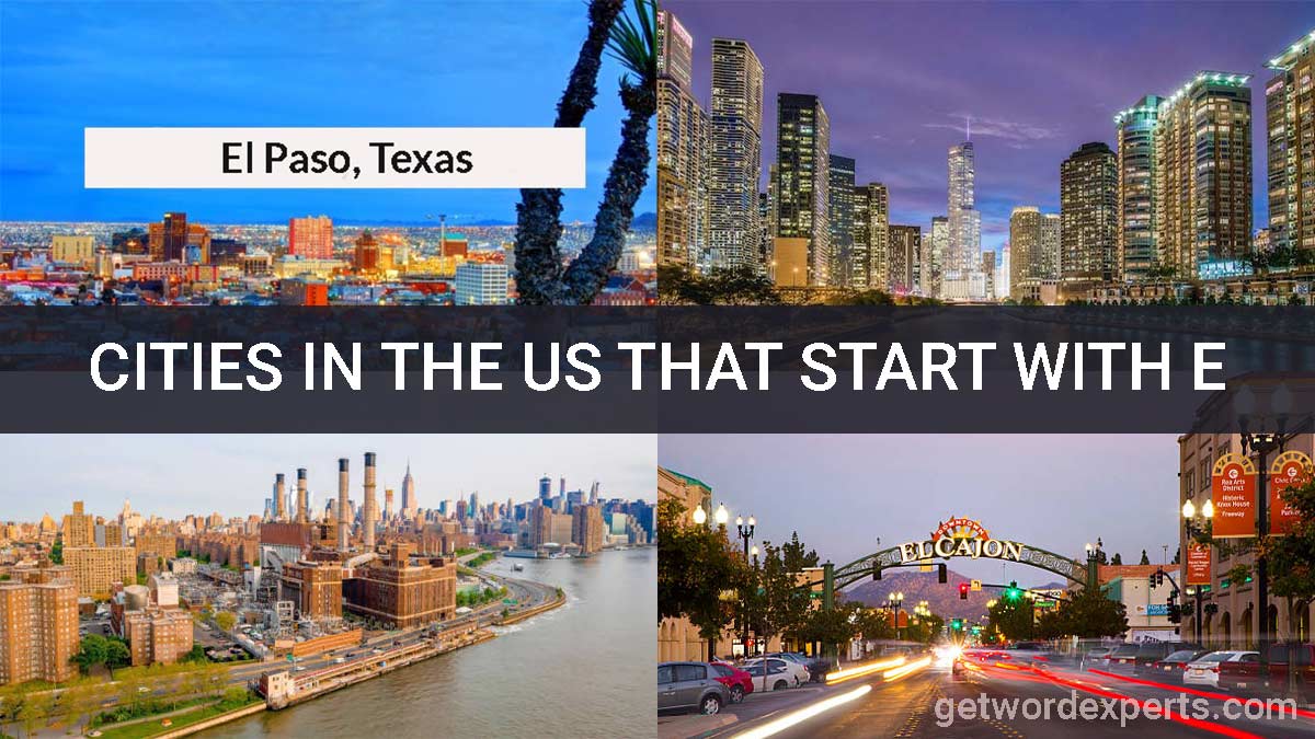 cities in the us that start with e