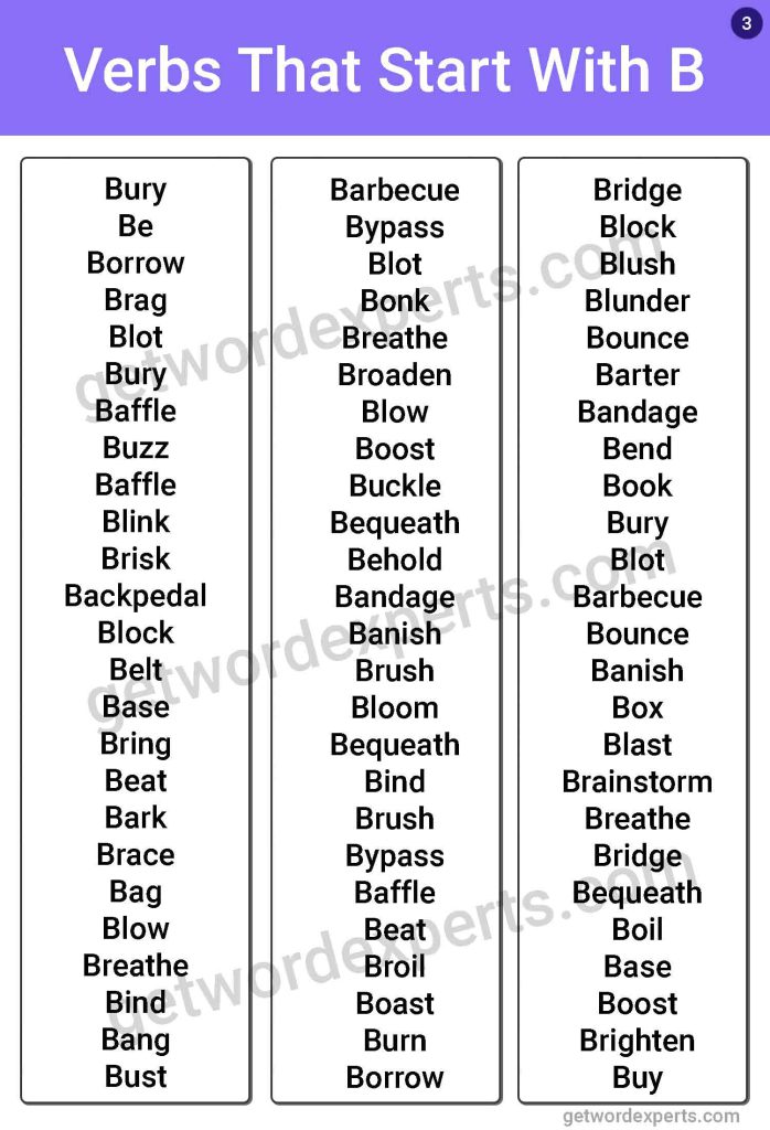 Verbs that start with b, Image: 3