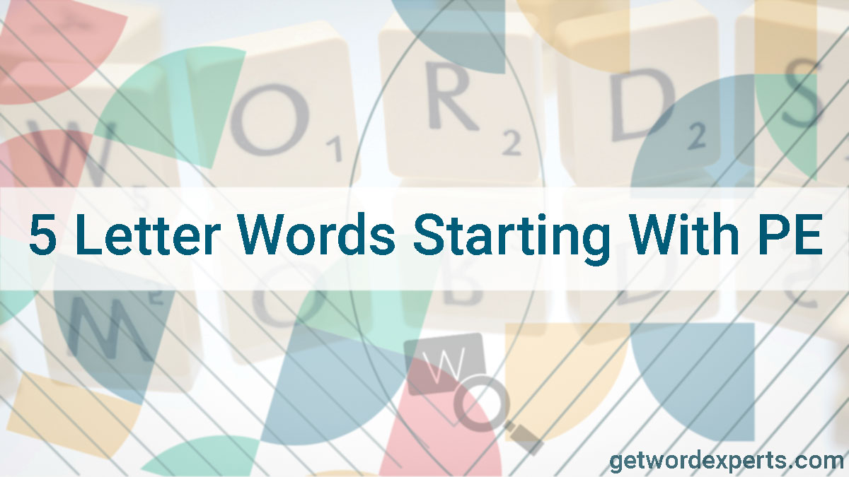 5 Letter words that starting with PE