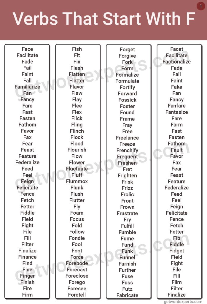 verbs that start with f-1