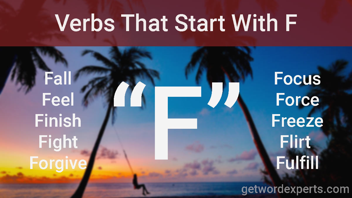 verbs that start with f