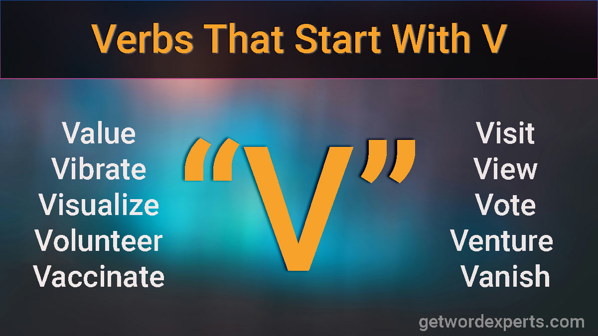 verbs that start with v