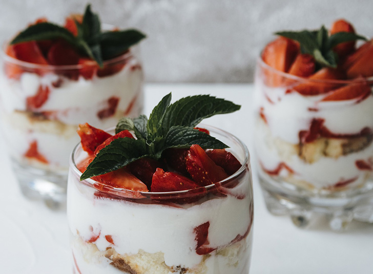 Trifle, Strawberry, Dessert image