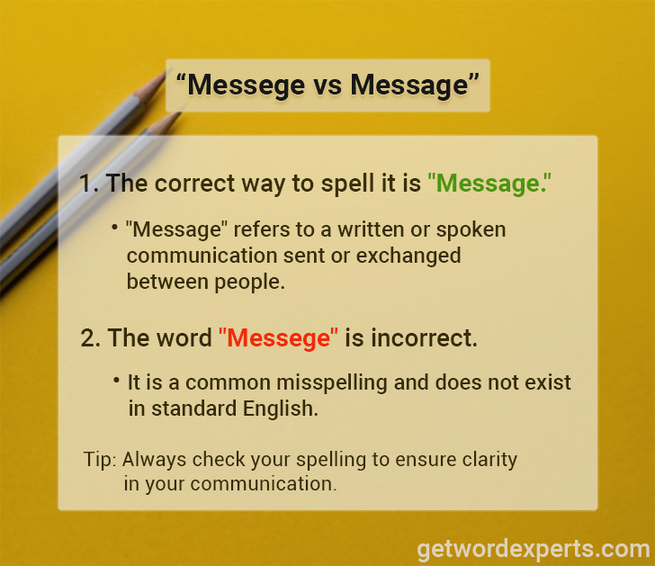 messege vs message: which one is correct?